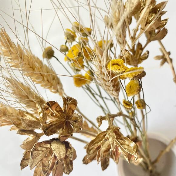 Gold and Yellow Mixed Bouquet | Dried Flower Arrangement - Picture 6 of 7